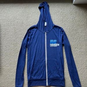Dear Evan Hansen blue zip up sweatshirt